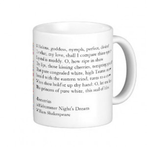 Shakespeare Love Quotes Mugs
