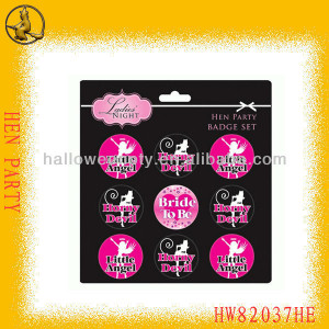 Hot Sale Bachelor Party Button Badges with Safety Pin