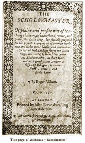 Title-page of Scholemaster (1570)