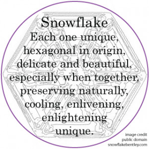 Poems About Being Unique Snowflake