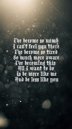 Linkin Park Numb lyrics