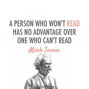 Mark Twain on reading
