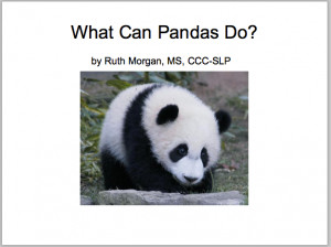 ... here is the latest verb book all about pandas pandas are very cute and