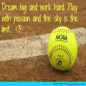 Softball Athlete Life Dreamer Quote