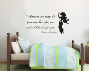 ... ll be here for you' Jasmine Disney Princess Quote Wall Sticker Vinyl