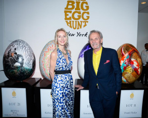 Mark Shand, right, and Ruth Cowys at the Faberge Egg Final Auction ...