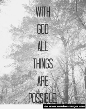 With god all things are possible