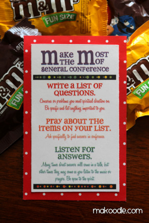 Make the Most of General Conference Printable Handout