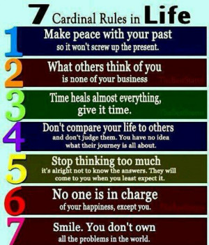 cardinal rules in life