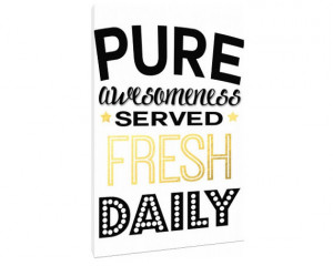 Pure Awesome Canvas - Typography - Office art Home Decor - Wall Art ...