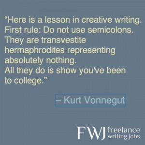 Vonnegut on Semicolons