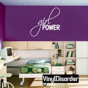 Girl power Child Teen Vinyl Wall Decal Mural Quotes Words ...