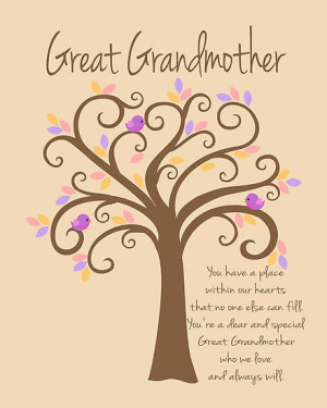 ... -Design › Portfolio › Great Grandmother/Grandchildren Tree Print