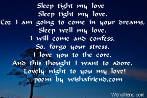 Good Night Quotes For Her Lovely night to you my love!
