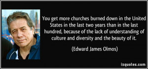 You get more churches burned down in the United States in the last two ...