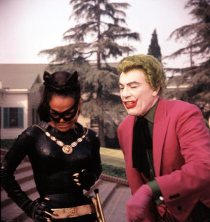 Eartha Kitt as Cat Woman and Cesar Romero as The Joker