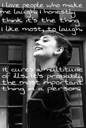 Audrey Hepburn Quotes Laugh Laughter quotes