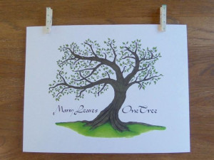 Many Leaves One Tree Hand-Lettered Quote by Snazzy Turtle Designs, $18 ...