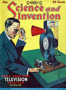 Science and Invention magazine cover, 1928