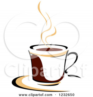 Coffee Cups And Steam Hot Logo