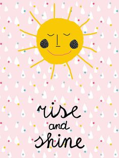 Kids room #Rise and #shine poster | Ninainvorm
