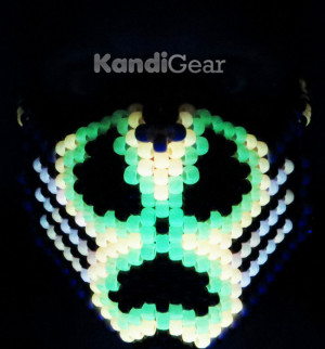 Glow The Dark Radioactive Skull Kandi Mask