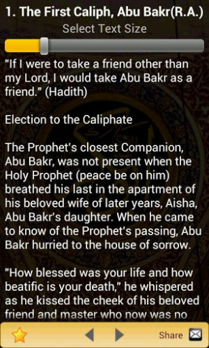 View bigger - Sayings of Abu Bakr (RA) for Android screenshot