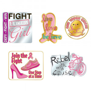 Breast Cancer Awareness Lapel Pin Assortment Pack With Presentation ...