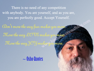 Osho Quotes on Be Yourself and Living the Way of Love of Joy