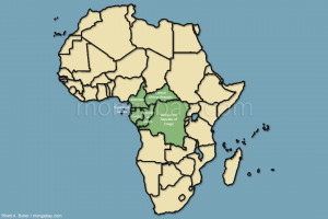 Congo Rainforest Africa Map