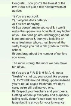 freshman advice more freshman tips income freshman freshman funny ...