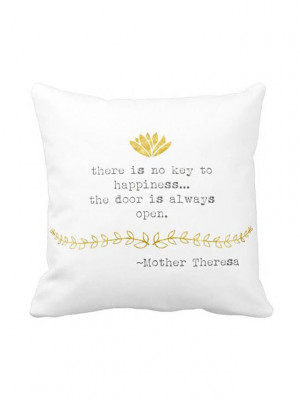 Pillow Cover Inspirational Mother Theresa Quote