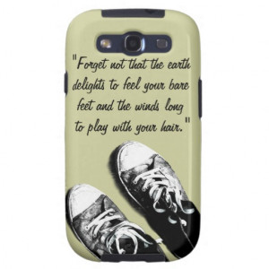 old running shoes with quote galaxy s3 cover
