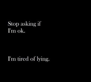 Tired of lying