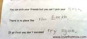 Famous sayings, as retold by 1st graders