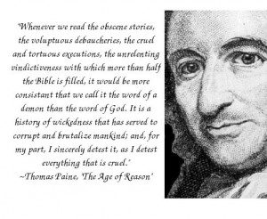 Thomas Paine..Great thinker..I’m not sure that I agree, but I would ...