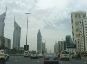 Die Berühmte Sheikh Zayed Road In Dubai
