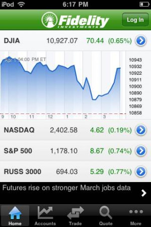 ... quotes. A news ticker at the bottom provides current market updates