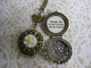 ... Though she be but little, she is fierce necklace daughter or friend