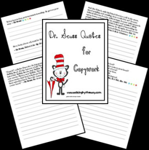 Dr. Seuss Quotes for Copywork from Walking by the Way