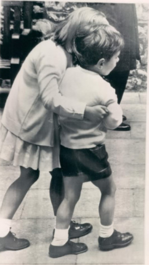 Caroline with younger brother, John F. Kennedy Jr.