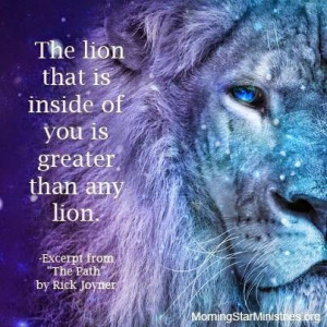 Lion Inside~ HE that is in you is greater than he that is in the world ...
