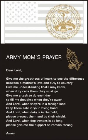 Army Moms prayer