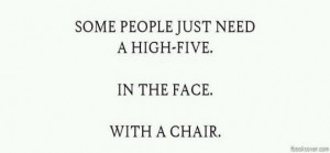 High five with a chair facebook photo cover