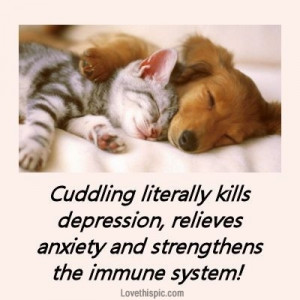 cuddling