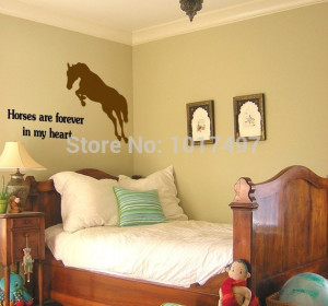 Multiple colors Horse wall quote decals - Jumping Horse Wall Art Decor ...