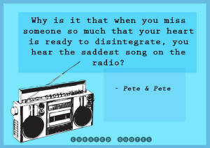 miss our talks, I miss our laughs, I miss us spending time together ...