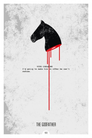Stunning minimalist movie posters with Iconic Quotes by DopePrints…