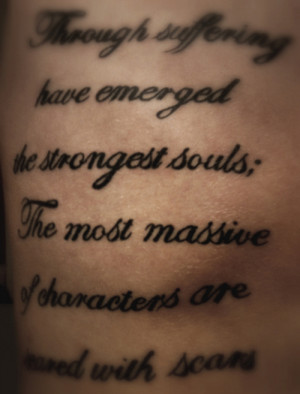 ... souls ; the most massive of characters are seared with scars