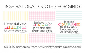 Inspirational quotes from www.thirtyhandmadedays.com
